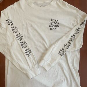 Anti Social Social Club “Upside Down” Long Sleeve Graphic T-Shirt Size XL